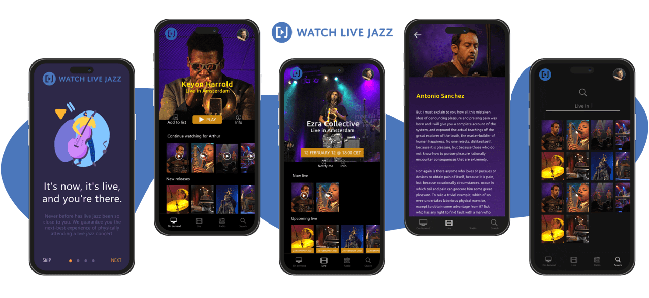 WLJ mobile application interface - Codexia Technologies