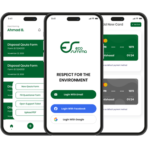 Eco Summa mobile app interface - Codexia Technologies