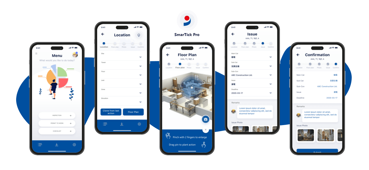 SmarTick Pro mobile application interface - Codexia Technologies