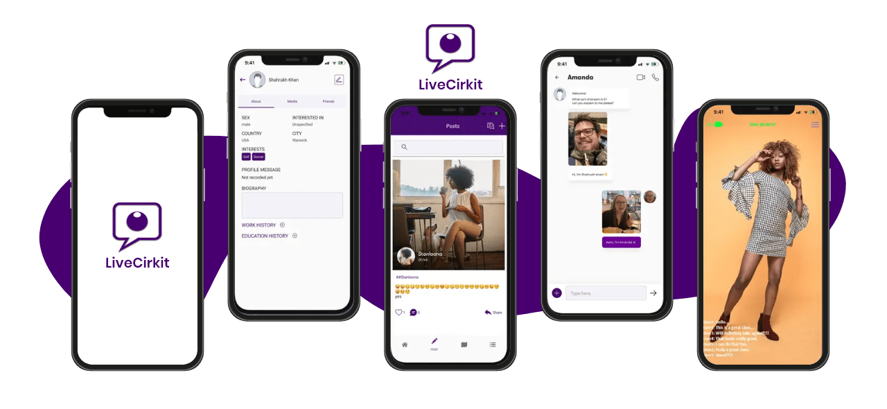 LiveCirkit mobile app interface - Codexia Technologies
