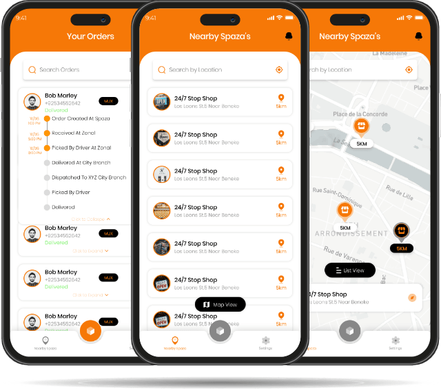 Mr.Gig Courier mobile app interface - Codexia Technologies