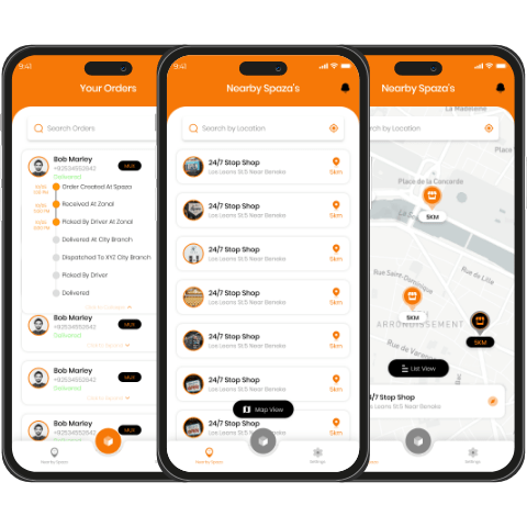 Mr.Gig Courier mobile app interface - Codexia Technologies